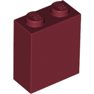 Lego kostka (kostička) 1x2x2, tmavě červená (6212084)